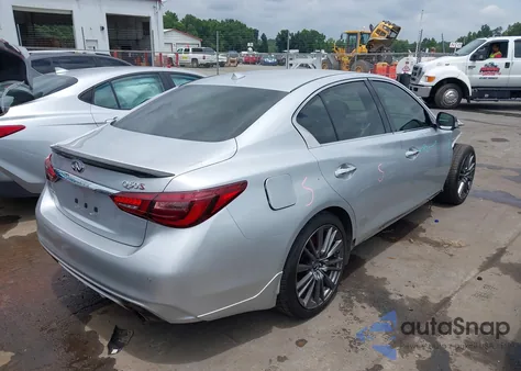 2018 Infiniti Q50 3.0T Red Sport 400 z USA, uszkodzony, nr VIN JN1FV7AR8JM481498